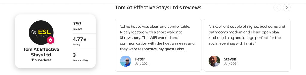 Holiday Let Management by Effective Stays Ltd in Cheshire